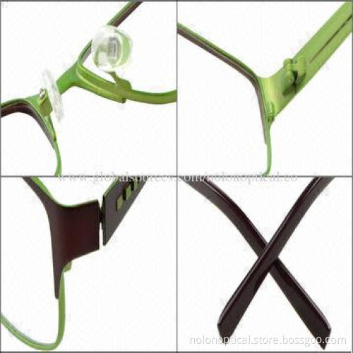 Two tones stainless steel optical frames for men